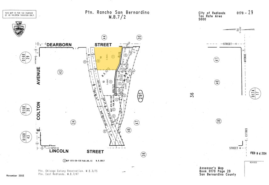 __, Redlands, CA for sale - Plat Map - Image 2 of 2