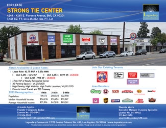 Plus de détails pour 4249-4265 Florence Ave, Bell, CA - Commerce de détail à louer