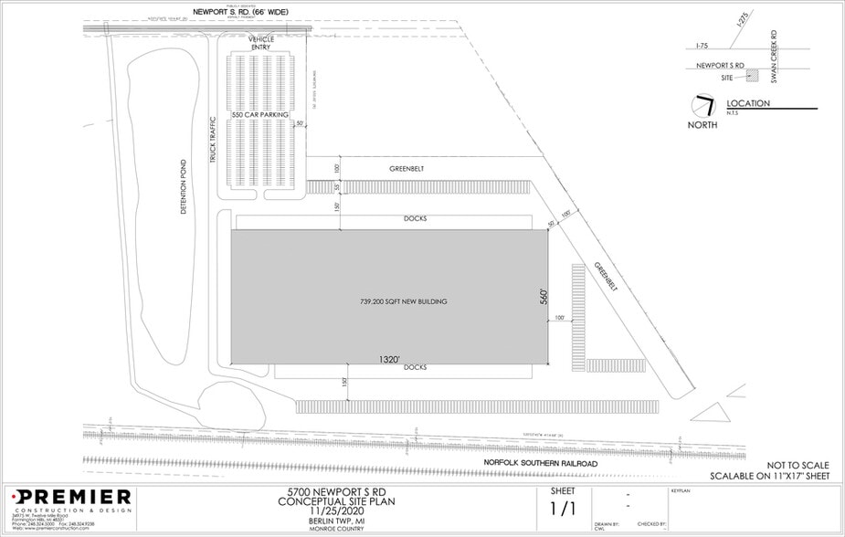 8200 Newport South, Newport, MI for lease - Site Plan - Image 3 of 5