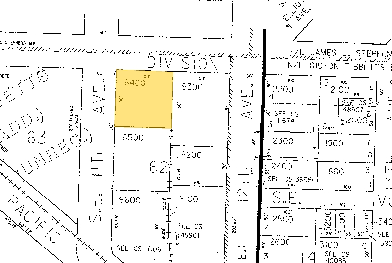 1100 SE Division St, Portland, OR for lease - Plat Map - Image 2 of 7