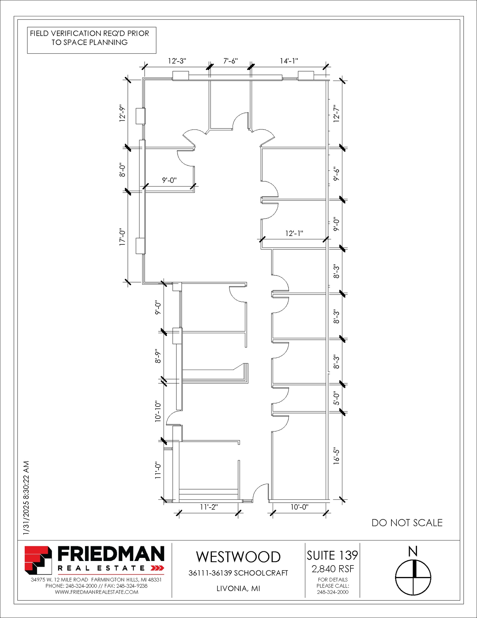36133-36139 Schoolcraft Rd, Livonia, MI for lease Floor Plan- Image 1 of 2