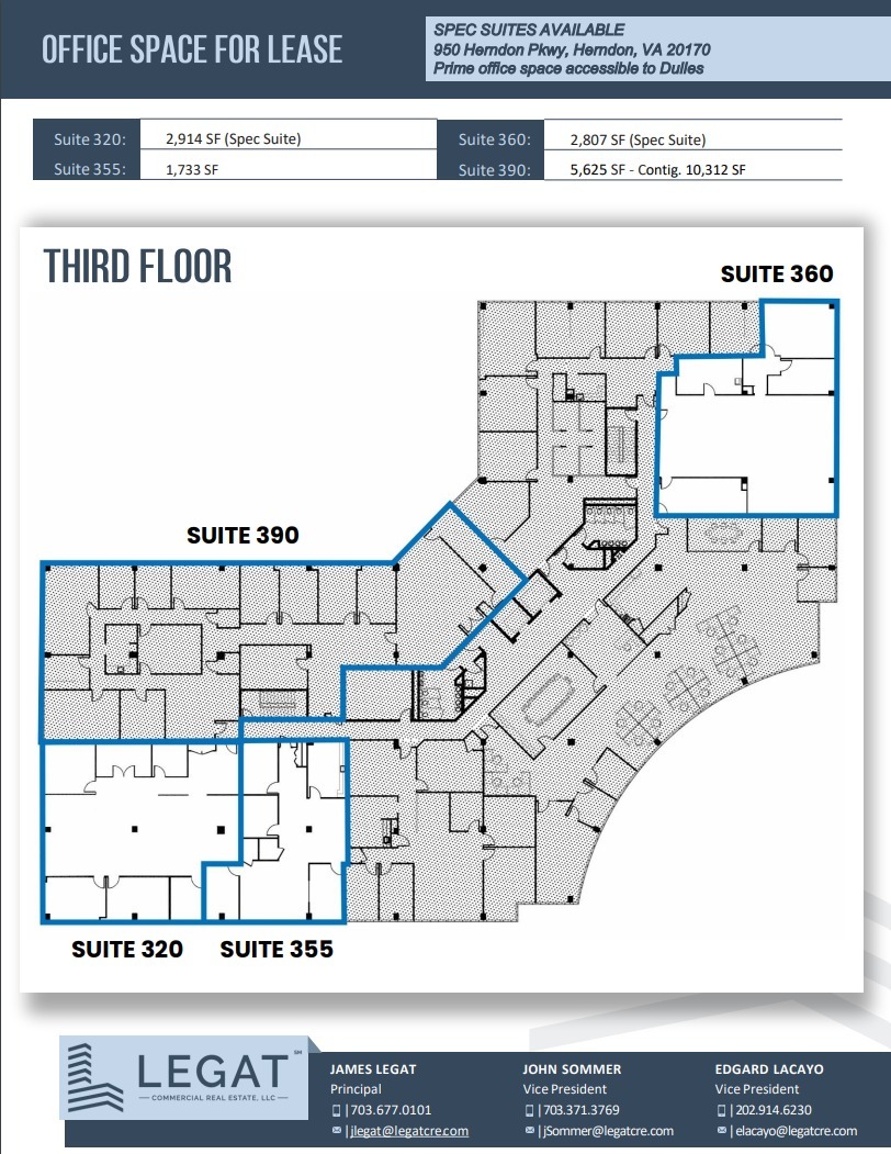 950 Herndon Pkwy, Herndon, VA à louer Plan d’étage- Image 1 de 1