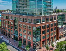 110 N Corcoran St, Durham, NC - AERIAL  map view