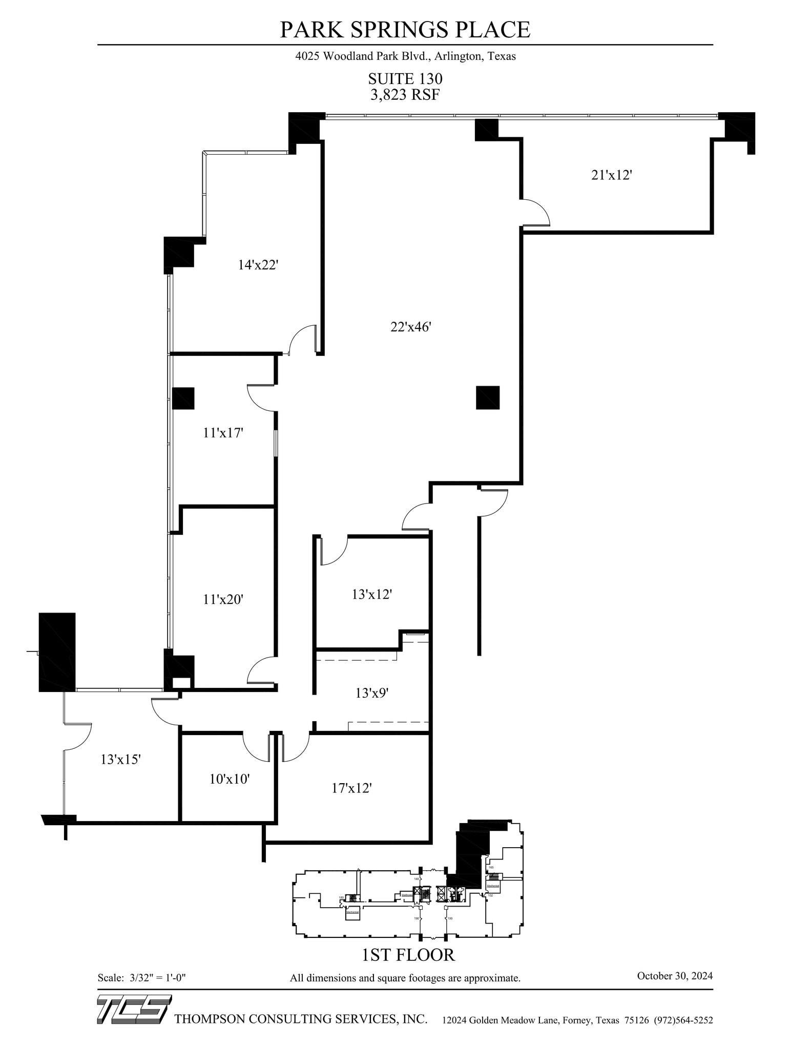4025 Woodland Park Blvd, Arlington, TX for lease Site Plan- Image 1 of 1
