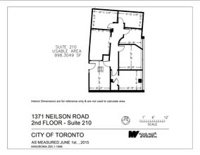 1371 Neilson Rd, Toronto, ON for lease Floor Plan- Image 1 of 1