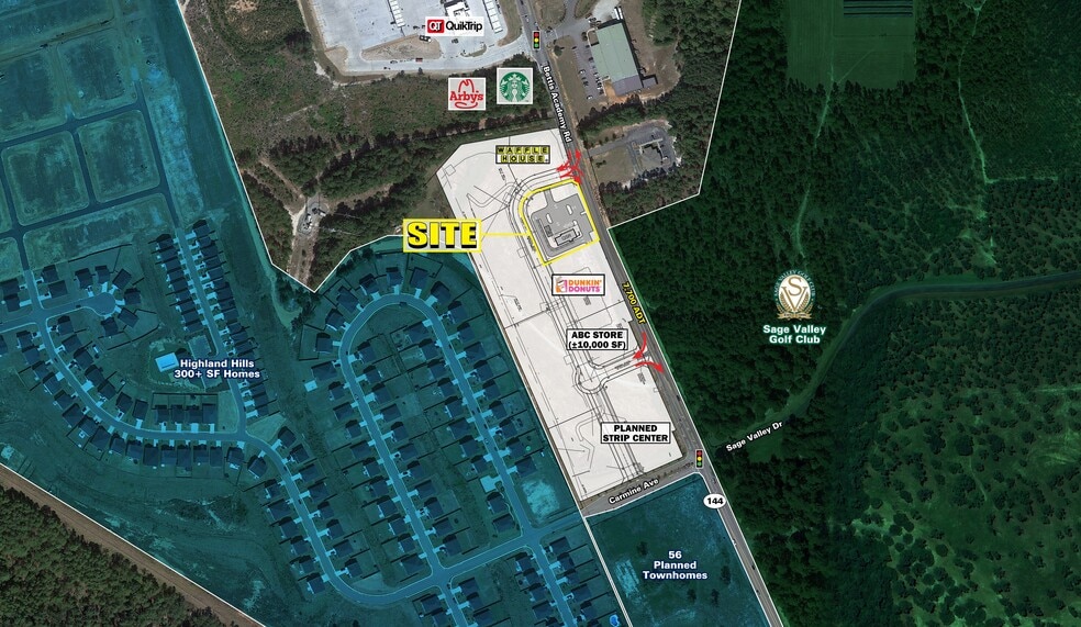 Bettis Academy Rd & Carmine ave, Graniteville, SC for lease - Aerial - Image 3 of 4