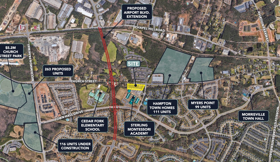 611-703 Church St, Morrisville, NC for sale - Building Photo - Image 2 of 8