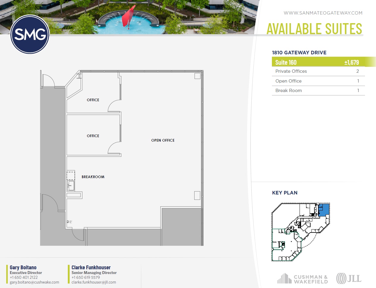 1800 Gateway Dr, San Mateo, CA à louer Plan d’étage- Image 1 de 1