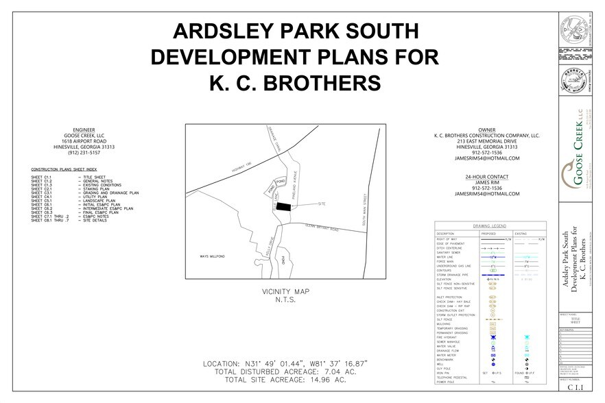 Ellie Lane, Hinesville, GA for sale - Site Plan - Image 2 of 2