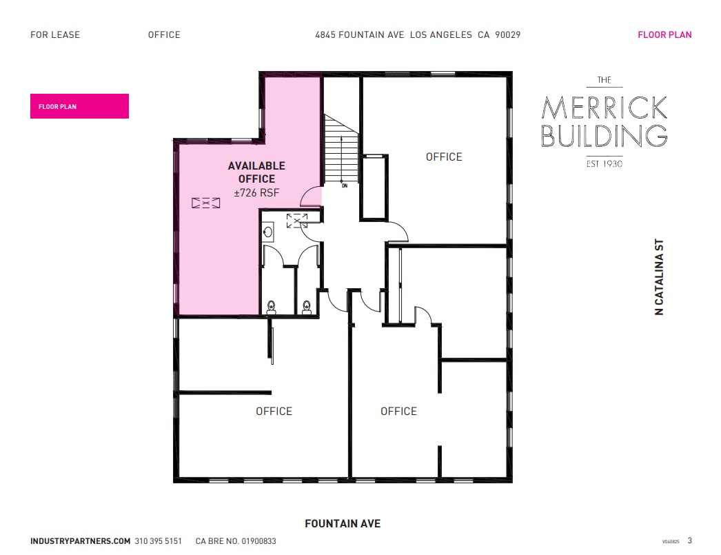 4859-4851 Fountain Ave, Los Angeles, CA à louer Plan d’étage- Image 1 de 1