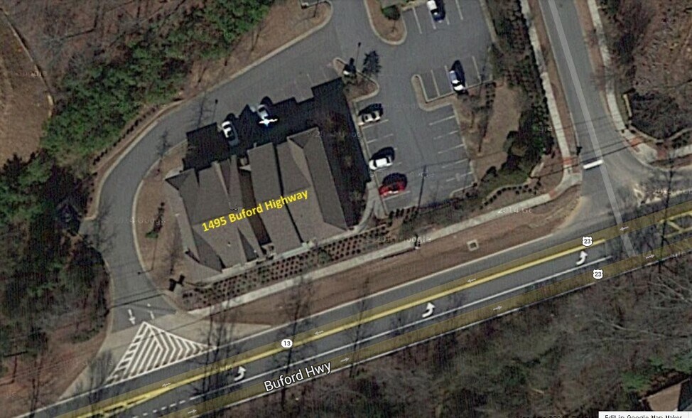 1495 Buford Hwy, Suwanee, GA à vendre - Aérien - Image 2 de 4