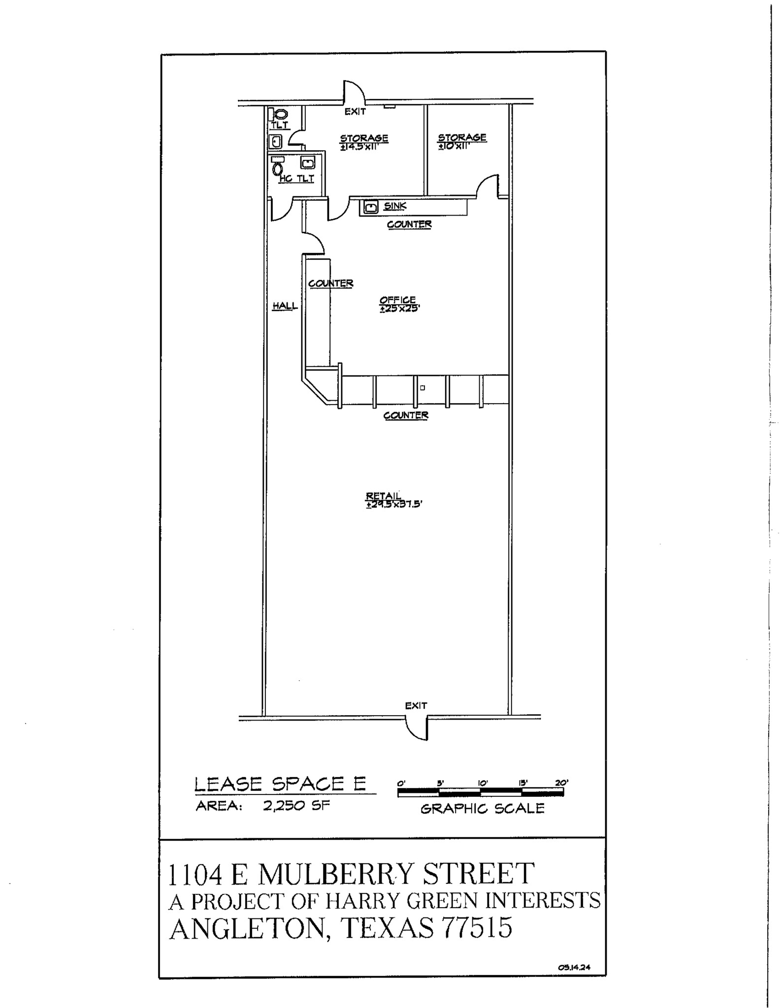 1100-1116 E Mulberry St, Angleton, TX à louer Plan de site- Image 1 de 1