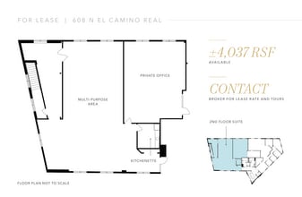 608 N El Camino Real, San Mateo, CA à louer Plan d’étage- Image 1 de 1