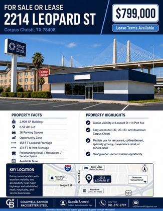 More details for 2214 Leopard St, Corpus Christi, TX - Retail for Sale
