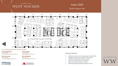 225 W Wacker Dr, Chicago, IL à louer Plan d  tage- Image 1 de 1