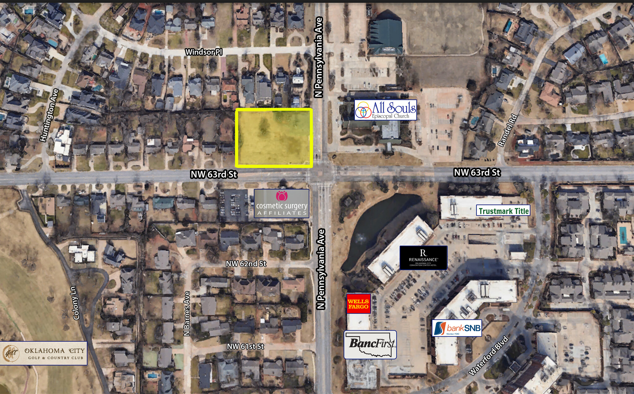 6401 N Pennsylvania Ave, Nichols Hills, OK for sale Aerial- Image 1 of 2