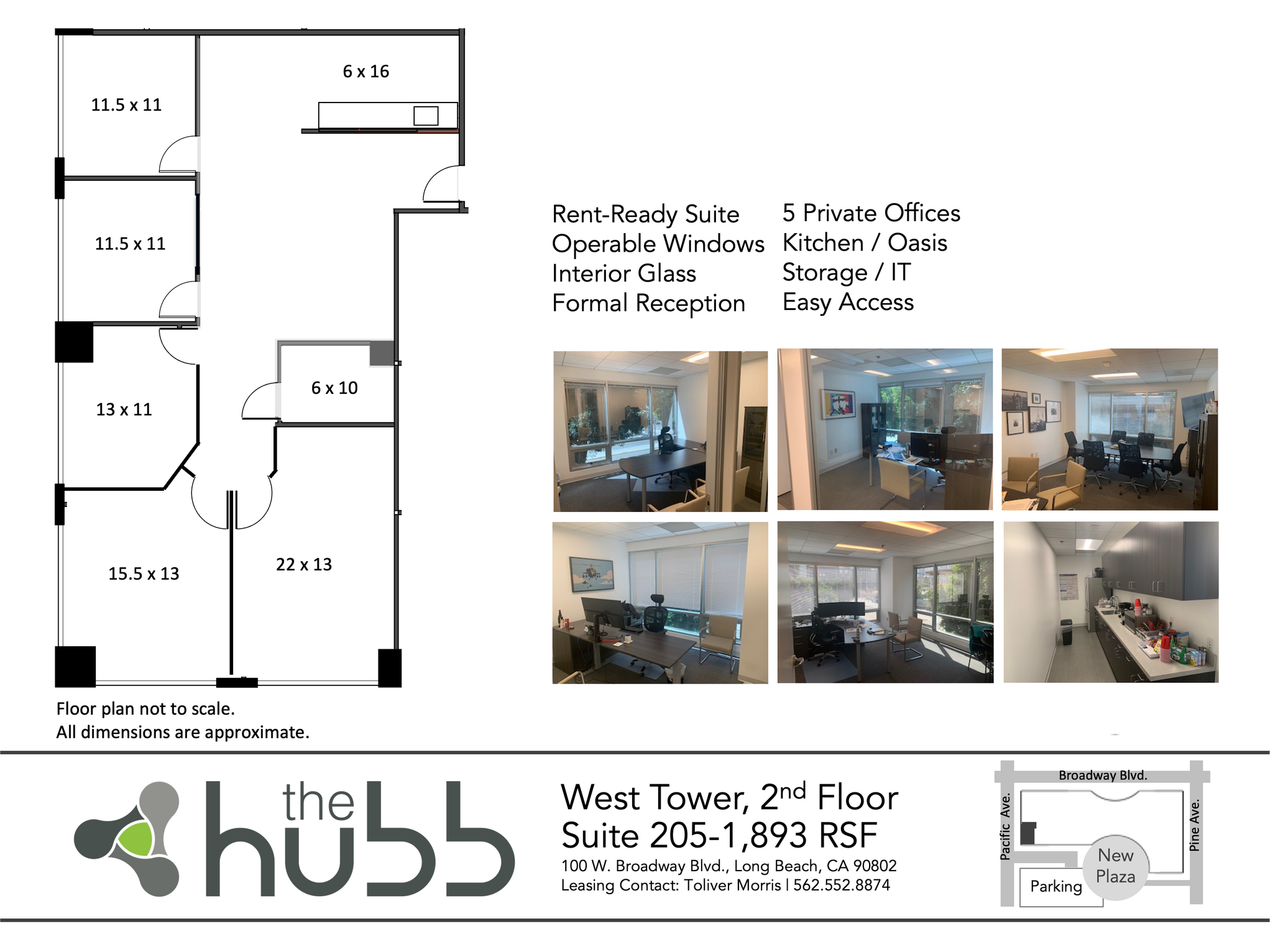 100 W Broadway, Long Beach, CA à louer Plan d’étage- Image 1 de 1