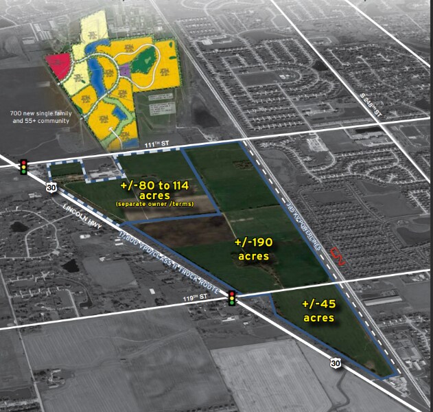 Plus de détails pour Rt. 30 & 119th St, Plainfield, IL - Terrain à vendre
