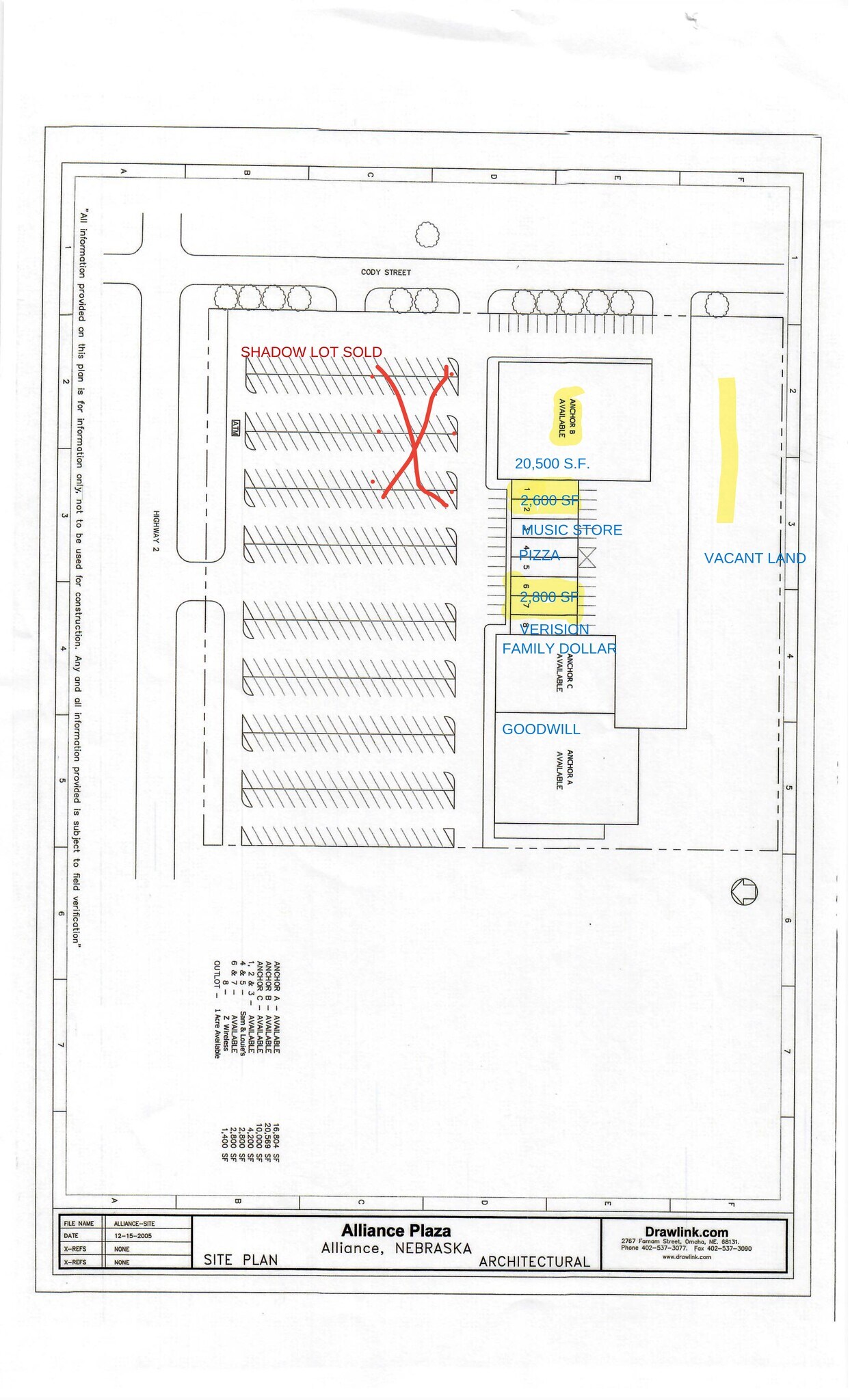 1300-1322 W 3rd St, Alliance, NE à louer Plan de site- Image 1 de 6