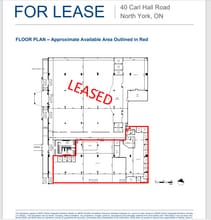 40 Carl Hall Rd, Toronto, ON à louer Plan d’étage- Image 1 de 1