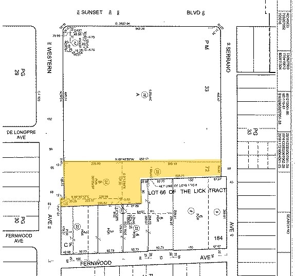 1350 N Western Ave, Los Angeles, CA à louer - Plan cadastral - Image 2 de 6