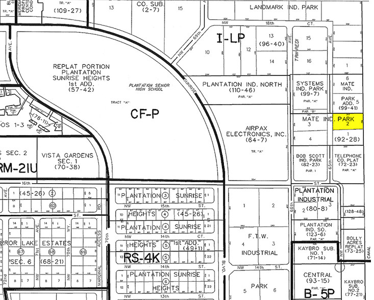 1700 NW 65th Ave, Plantation, FL à louer - Plan cadastral - Image 2 de 8