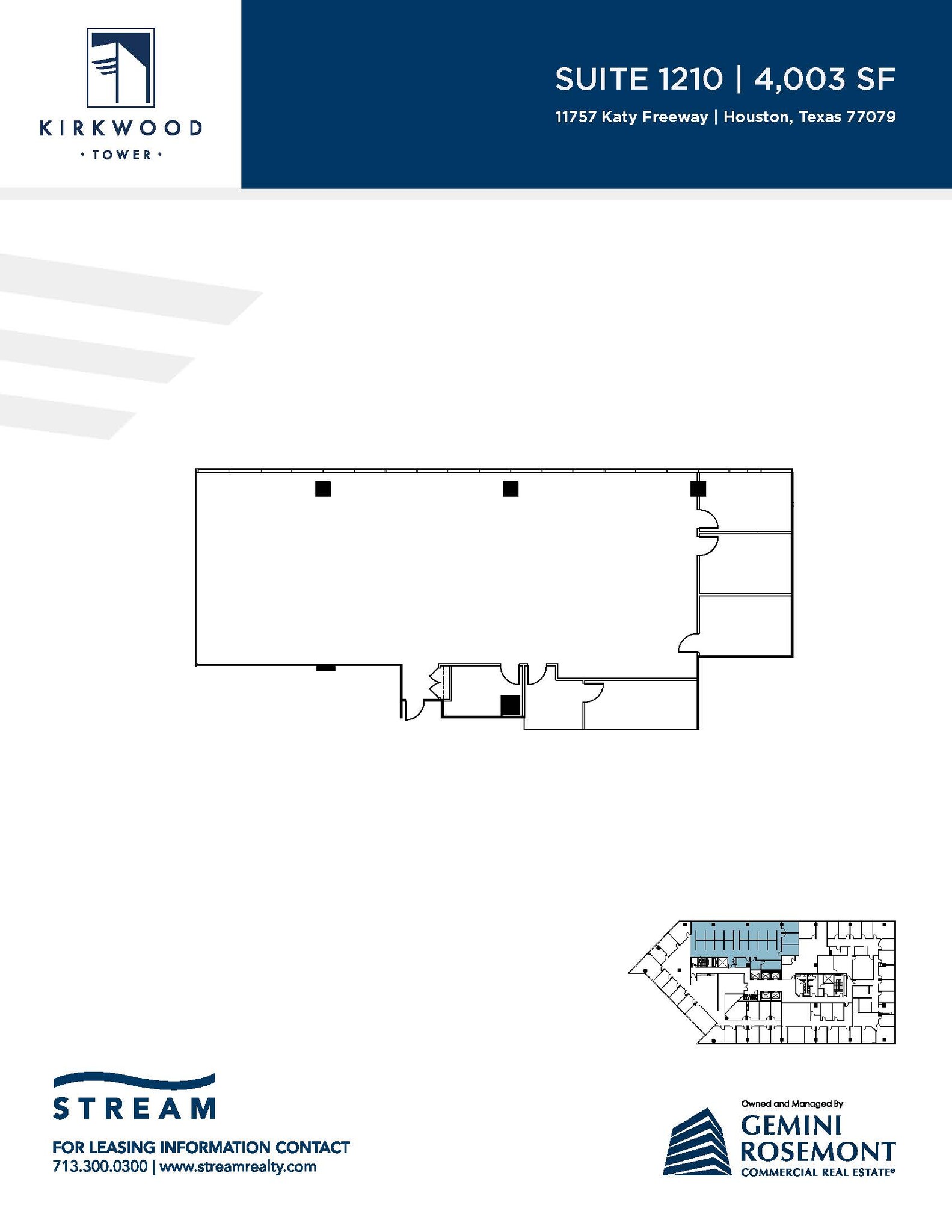 11757 Katy Fwy, Houston, TX à louer Plan d’étage- Image 1 de 1