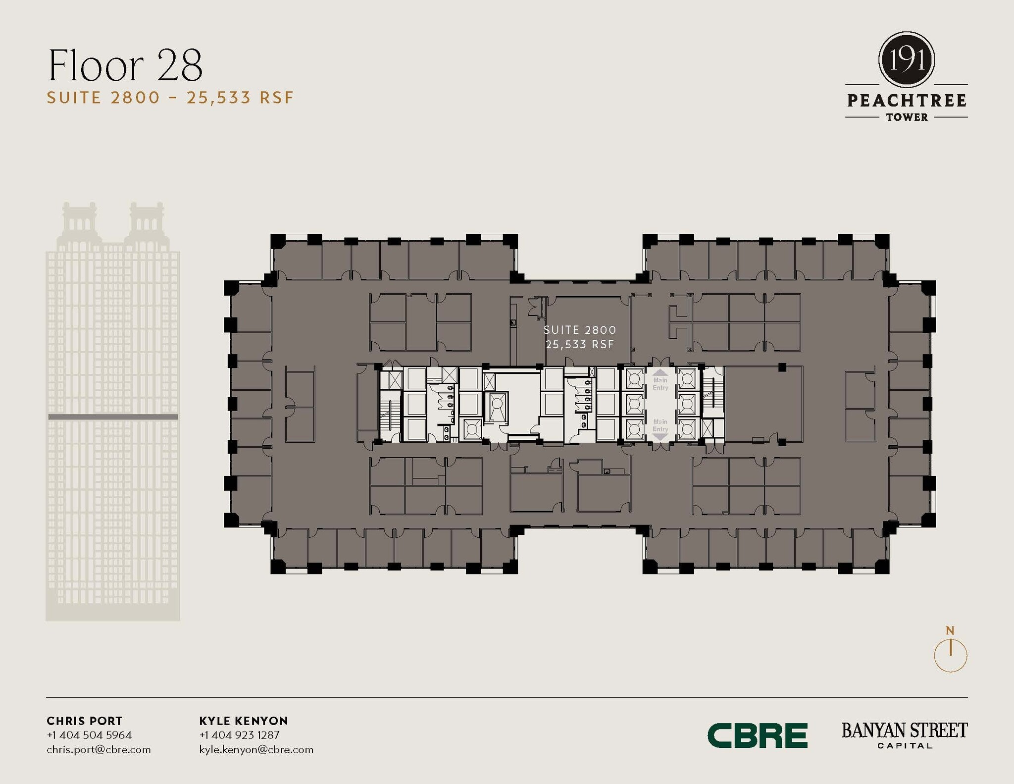 191 peachtree St NE, Atlanta, GA à louer Plan d’étage- Image 1 de 1
