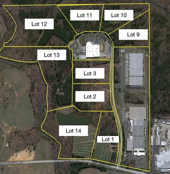 Oxford Industrial Park, Oxford, NC à vendre - Aérien - Image 2 de 3