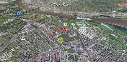 1001 College St, Madison, IL - Aerial map view
