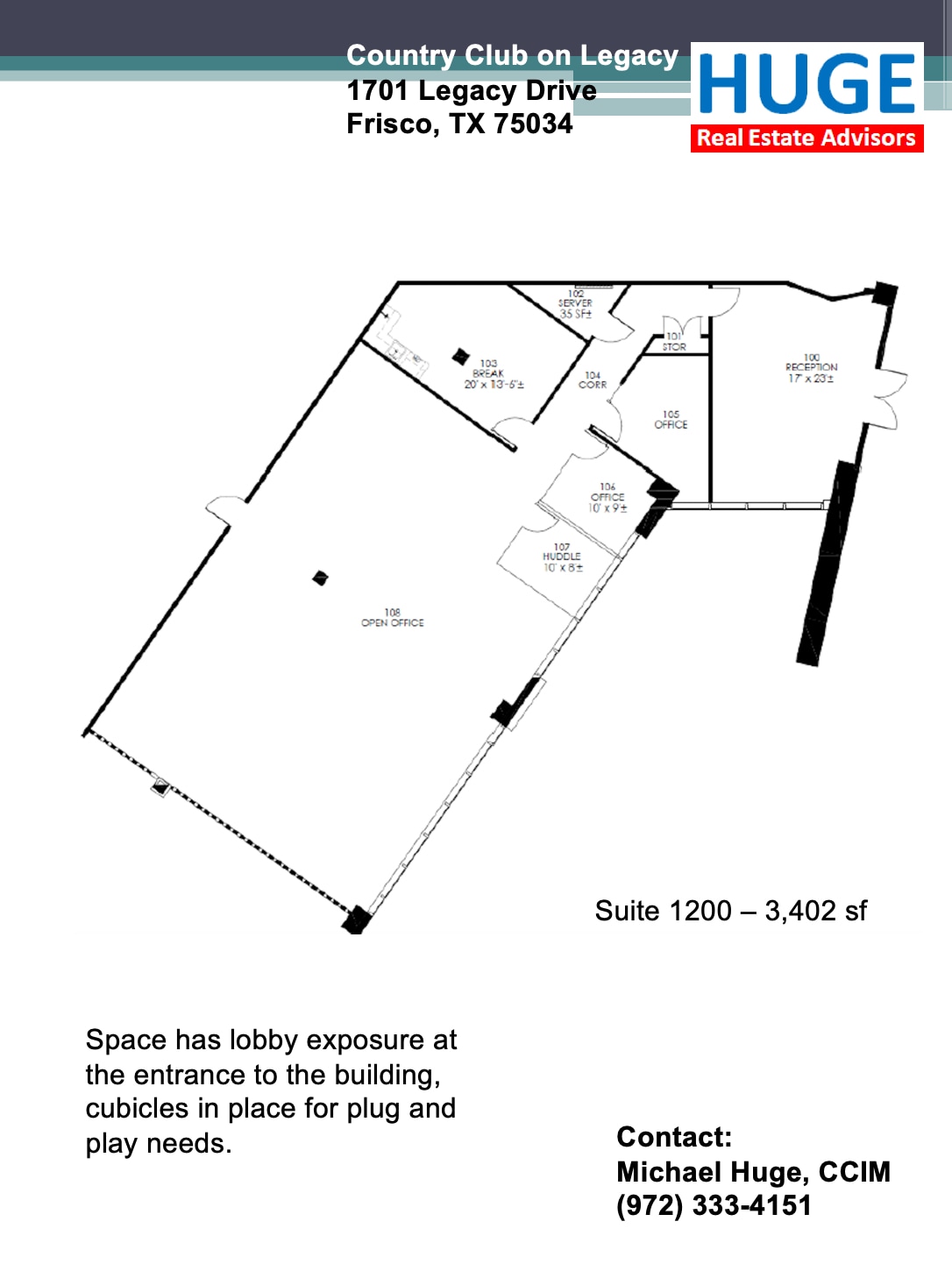 1701 Legacy Dr, Frisco, TX à louer Plan d’étage- Image 1 de 1