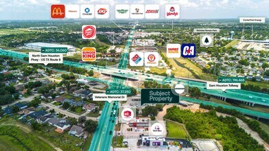 10750 Veterans Memorial Dr, Houston, TX - AERIAL  map view