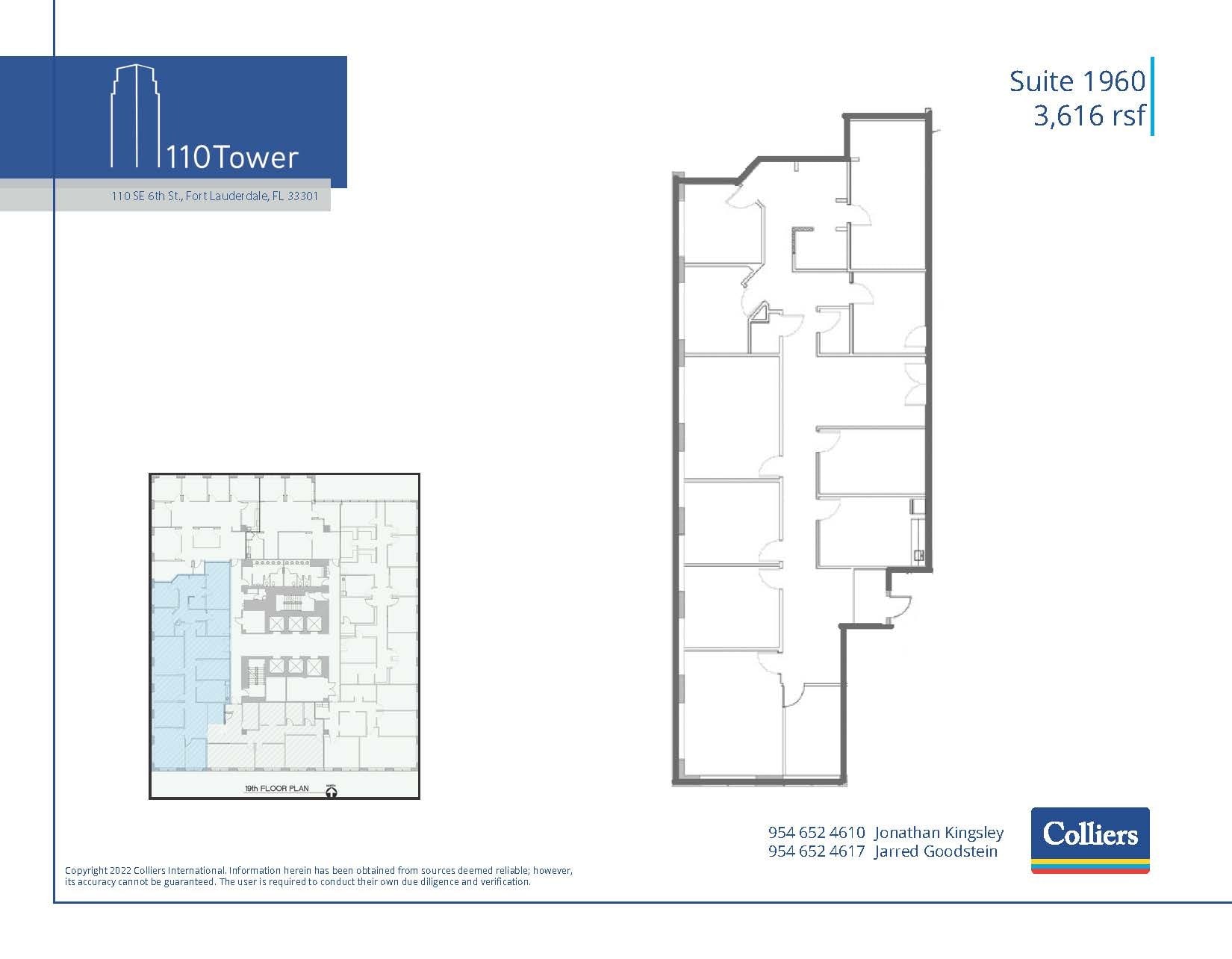 110 SE 6th St, Fort Lauderdale, FL for lease Floor Plan- Image 1 of 2