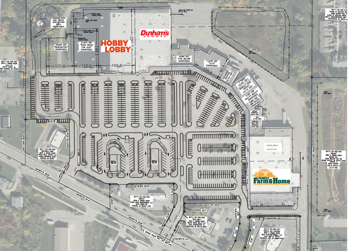 3591-3685 E Grand River Ave, Howell, MI for lease Site Plan- Image 1 of 1