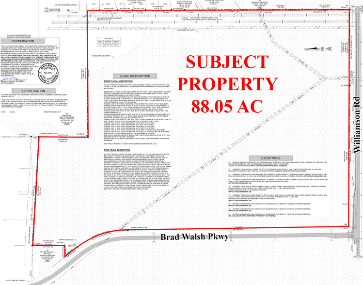 1888 Paul Walsh Dr, Macon-Bibb, GA à vendre - Plan cadastral - Image 2 de 2