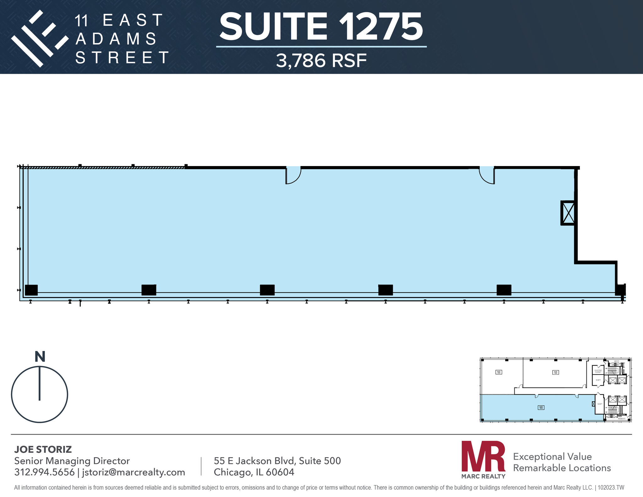 11 E Adams St, Chicago, IL for lease Floor Plan- Image 1 of 4