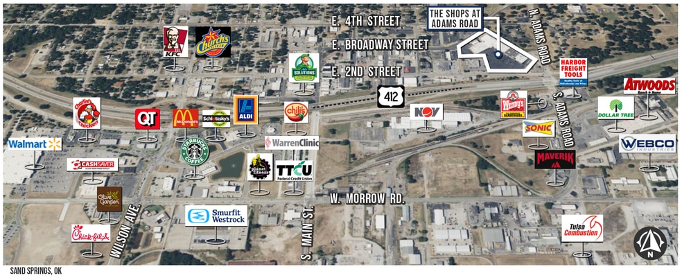 406-546 Plaza Ct, Sand Springs, OK for lease - Aerial - Image 3 of 27