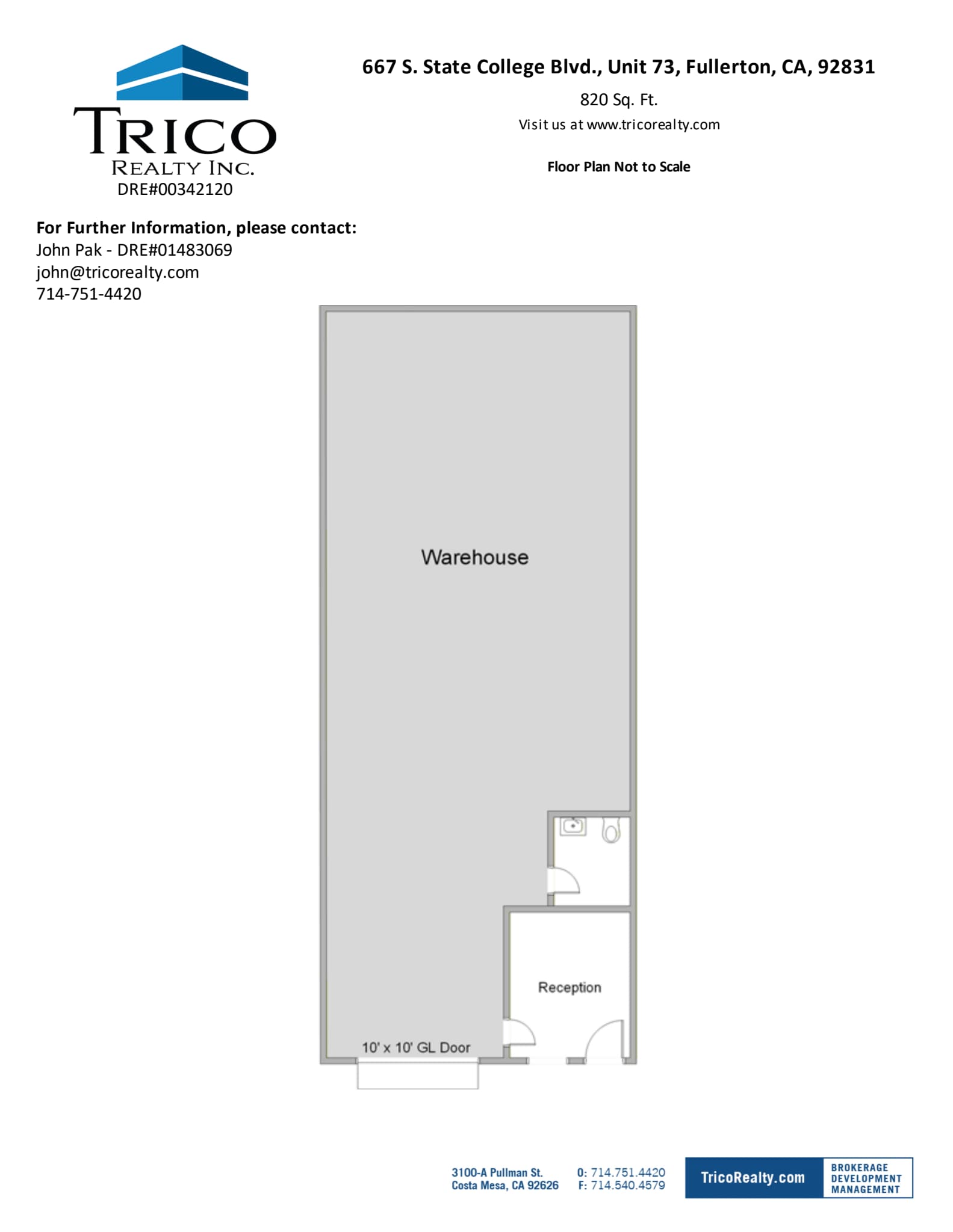 667-759 S State College Blvd, Fullerton, CA à louer Plan d’étage- Image 1 de 1
