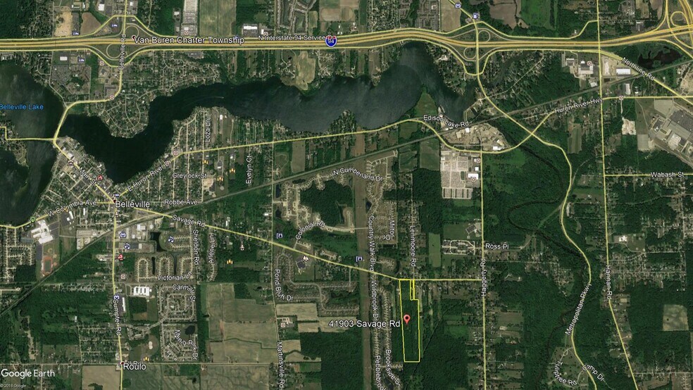 41903 Savage Rd, Van Buren Twp, MI à vendre - Aérien - Image 2 de 2