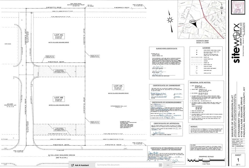 4775 Village Square Dr, Paducah, KY for sale - Site Plan - Image 2 of 5