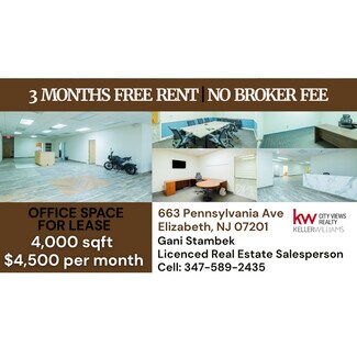 Plus de détails pour 663 Pennsylvania Ave, Elizabeth, NJ - Bureau à louer