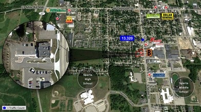275 S State St, Sparta, MI - Aerial  map view