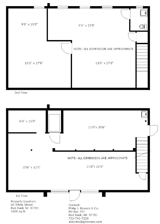 58-60 White St, Red Bank, NJ for lease Floor Plan- Image 1 of 3