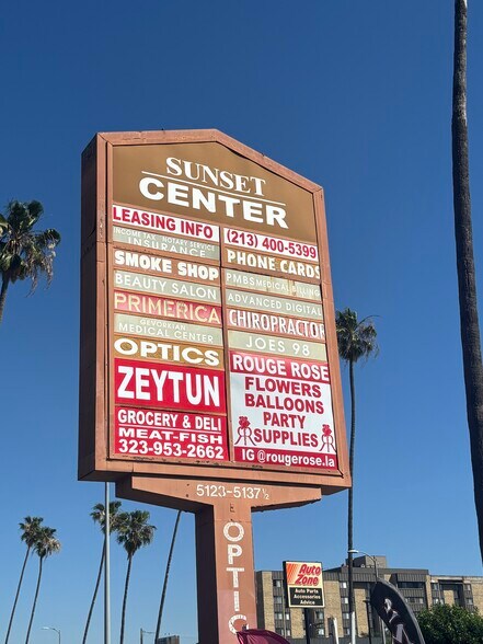 5125-5137 W Sunset Blvd, Los Angeles, CA à louer - Photo du bâtiment - Image 2 de 6