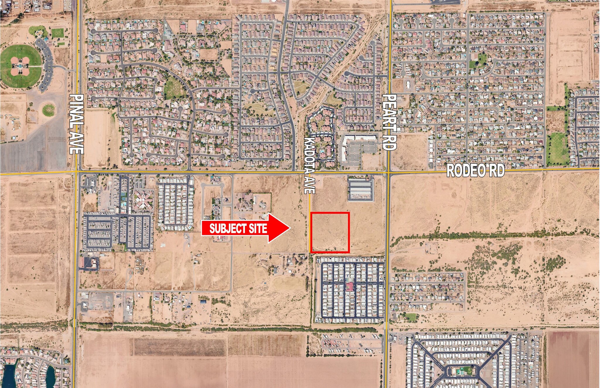 Kadota Avenue, Casa Grande, AZ for sale Aerial- Image 1 of 2