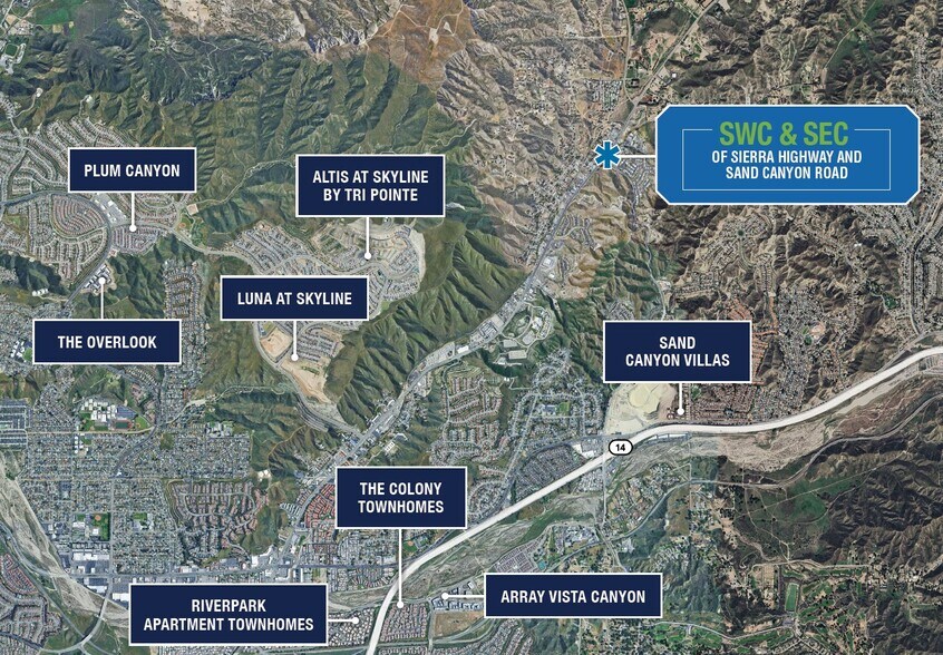 SWC & SEC of Sierra Hwy & Sand Canyon Rd, Santa Clarita, CA à vendre - Photo du bâtiment - Image 3 de 5