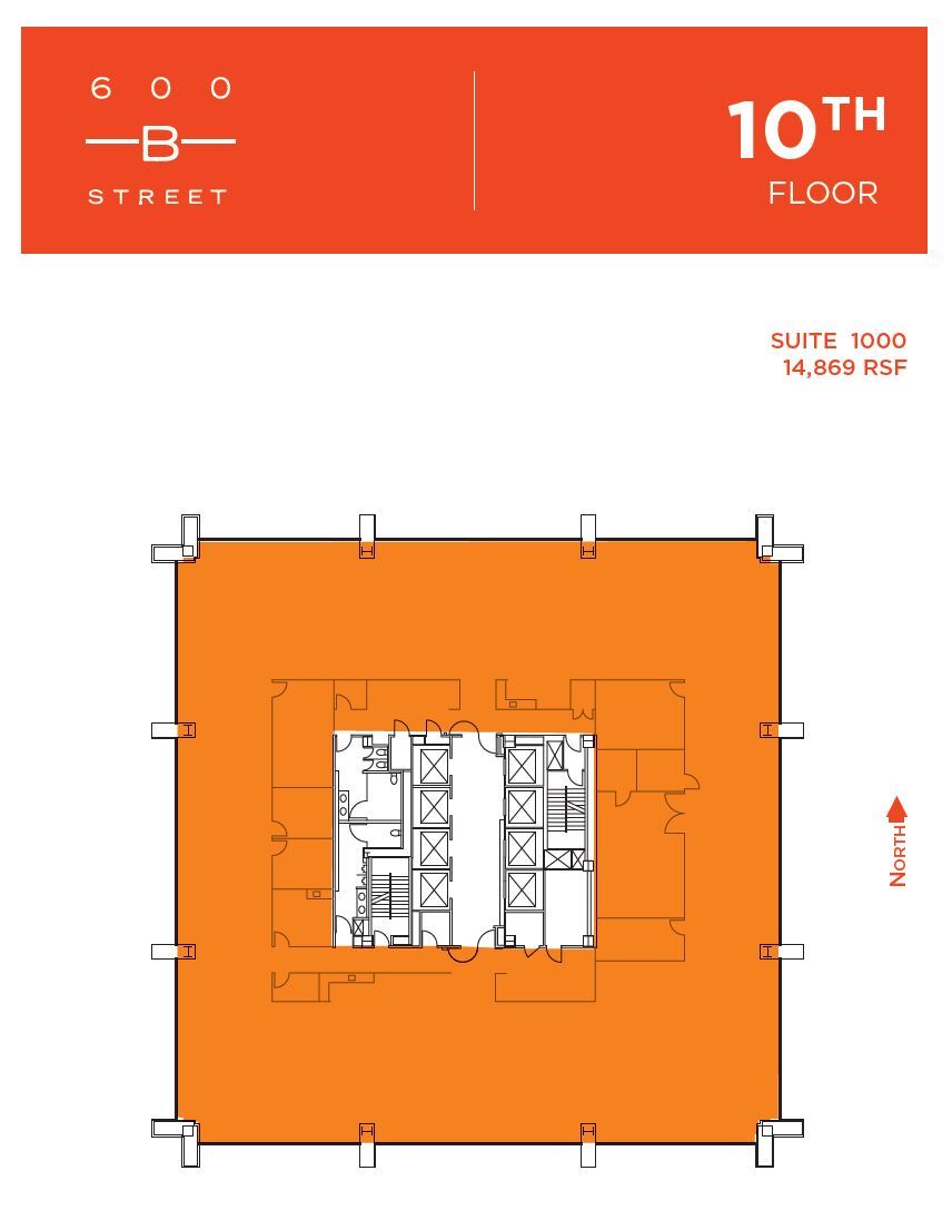 600 B St, San Diego, CA à louer Plan d  tage- Image 1 de 1