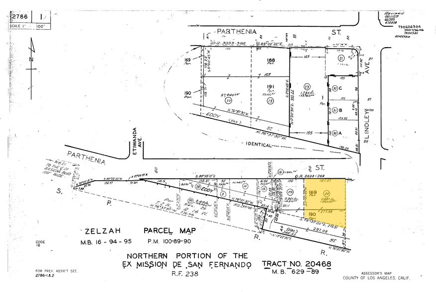 18212-18216 Parthenia St, Northridge, CA à louer - Plan cadastral - Image 2 de 12
