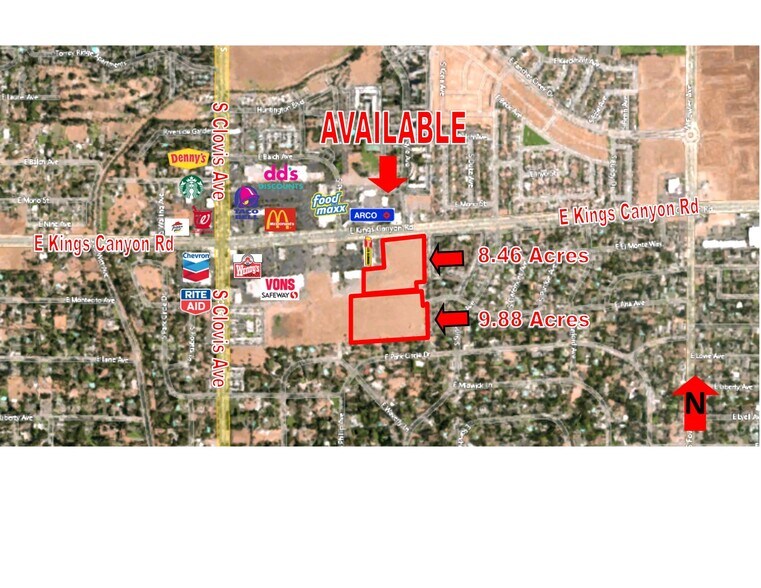 5738 E Kings Canyon Rd, Fresno, CA à vendre - Photo du bâtiment - Image 1 de 4