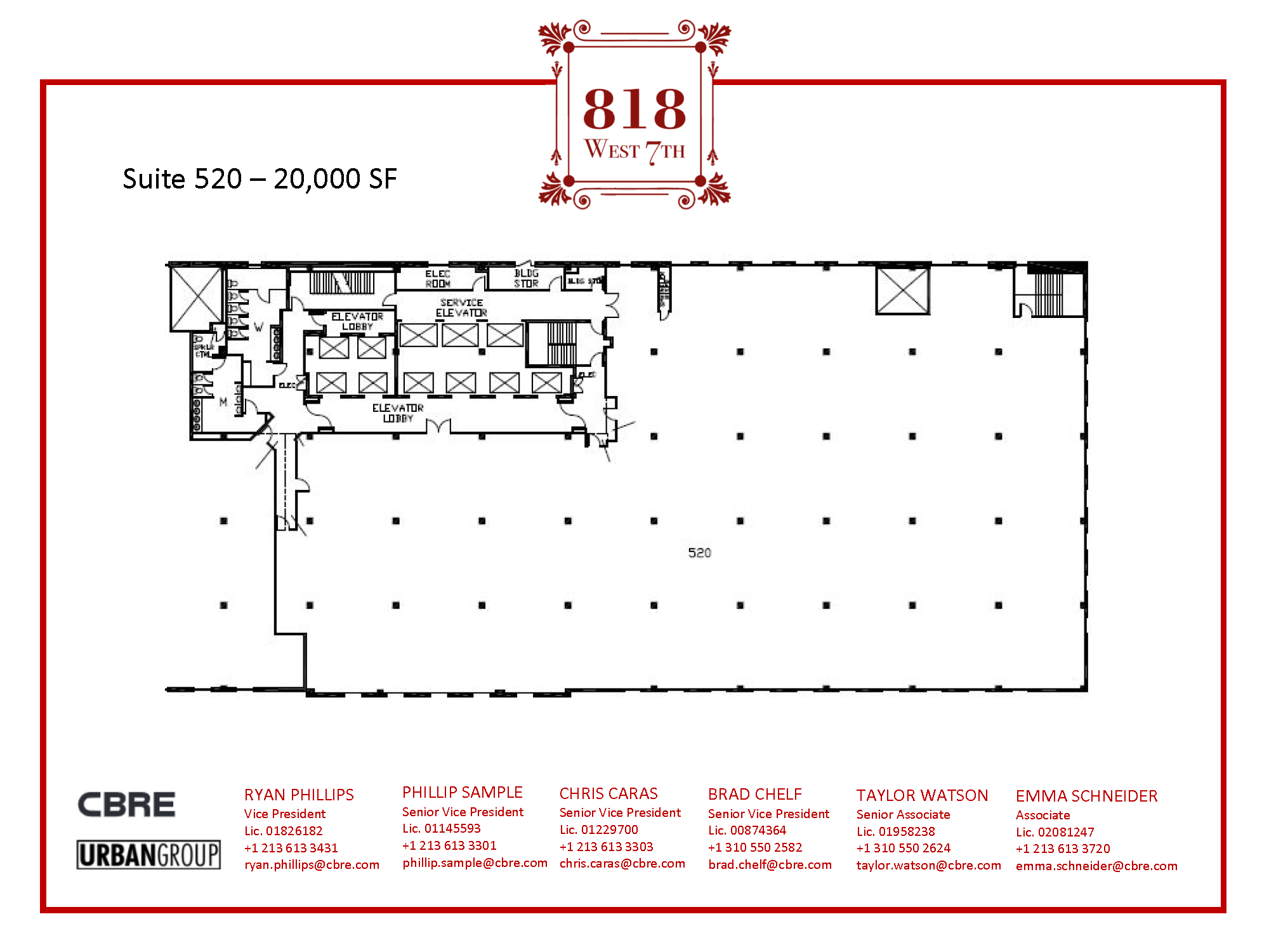 818 W 7th St, Los Angeles, CA à louer Plan d  tage- Image 1 de 1